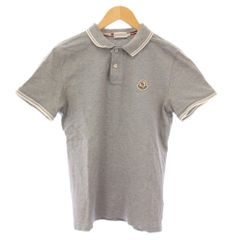 MONCLER スリムフィット グレー ポロシャツ - メルカリ