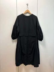 極美品 Sai 日本製 ノーカラー チュニック ブラウス ボリューム袖 黒 