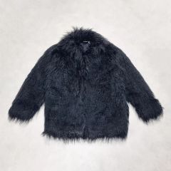 00s Y2K グランジ フェイクファージャケット L 短丈 パンク ロック