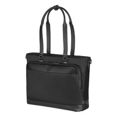 [Victorinox] Alox Nero Tote Bag - Durable Nylon Twill Tote Bag for Business, Commuting, and School - Lightweight, Slim, 2-Way Shoulder Bag - Fits Laptops, PCs, Notebooks (15.6 inch), Tablets (10 inch), A4 Sizes