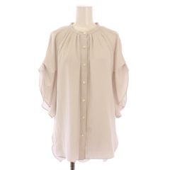 美品 アドーア ADORE 2wayプレーンストレッチバックボウタイシャツ 黒