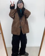 スウェード パッチ ムートン ジャケット ヴィンテージ アメカジ ウェスタン