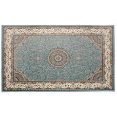 【極美品】unico CLEVE (クリーブ)　パイル カーペット 馬柄　青 極美品】unico CLEVE (クリーブ) パイル カーペット 馬柄 青 - メルカリ
