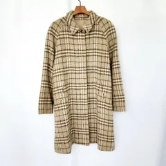 バーバリー ロンドン ウール チェック カラ コート