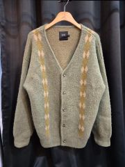 HUF ハフ ミントグリーン ケーブルニット カーディガン Mサイズ - メルカリ