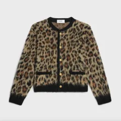 パク・ポゴム(PARK BOGUM)様 着用 セリーヌ セリーヌ 24fw ヒョウ柄 レオパード モヘア カーディガンのサムネイル