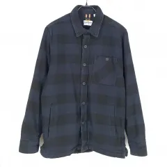Timberland レディース 裏地ファー スナップボタン 長袖シャツ ネイビー S (HU35500)のサムネイル