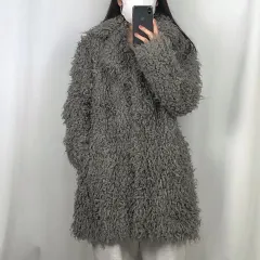 ZADIG&VOLTAIRE ザディグ・エ・ヴォルテール グレー ファー コート S 241220のサムネイル
