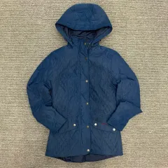 (UK8) Barbour バブアー ウォータープルーフ フード キルティング ジャケットのサムネイル