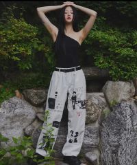 チュウカタベタイ at far heaven アイボリー パンツ XL ホワイト