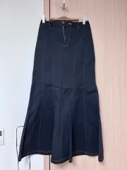 ヴィンテージ ブラック マーメイド ストライプ スカート ハイウエスト
