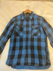 ラ*ト様 OshKosh B'Gosh ネルシャツ XL ブルー チェック - メルカリ