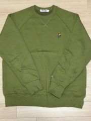 ミキハウス メンズ トレーナー L 新品 日本製 ワッペン グリーン 