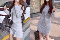 RiuTweed cardigan knit dress Rちゃん - メルカリ