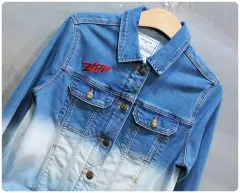 ZADIG&VOLTAIRE ザディグ・エ・ヴォルテール キッズ 22Fw グラデーション ジップアップ デニム ジャケット (14A)のサムネイル