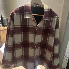 オーバーサイズ ウール シャツ チェック柄 ジャケット