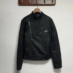 ポロラルフローレン (ウィメンズ) ブラック コットン ライダースジャケット