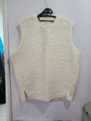 冬 ニット ベスト 新品 バスト60 アイ ダークグレー 2カラー