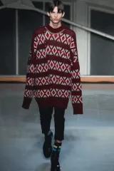 RAF SIMONS ラフ シモンズ 16FW BIGフィット ジオメトリ ニットのサムネイル