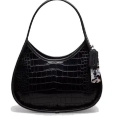 【コーチ】 ハンドバッグ エルゴ バッグ ミニバッグ ワンショルダー クロコ エンボスド Coachtopiaレザー CT272 ショルダーバッグ サステナブル リサイクルレザー 長財布収納可能 軽量【アウトレット】【ブランド品】 (ブラック) [並行輸入品]