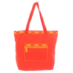 レスポートサック LesportSAC トートバッグ ショルダーバッグ エコバッグ プリント ロゴ 赤 朱色 レッド /TK