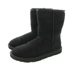 アグ オーストラリア UGG australia W CLASSIC SHORT クラシックショート ムートンブーツ ショートブーツ スエード US5 22cm 黒 ブラック 5825 /KU