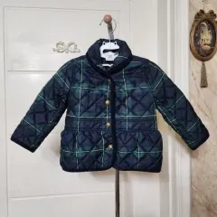 80号 (12m) ポロ キッズ タン チェック キルティング ジャケットのサムネイル