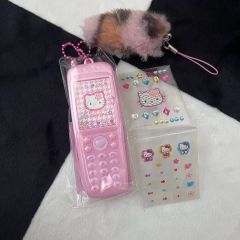 ♡ キティ マイメロ ガラケーフォトホルダー 平成 携帯 ミニチュア