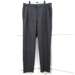 CRUNA スラックス L相当 グレー テーパード 通勤 きれいめ 美脚 上品 