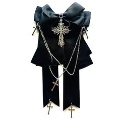 h.NAOTO Blood ゴシック チョーカー 黒レース×チェーン 翼クロス 