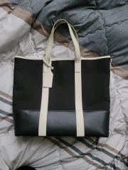 最終値引き新品未使用 COACH トートバッグ ホワイト ブラック - メルカリ