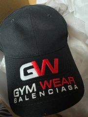 BALENCIAGA GYM WEAR ロゴ刺繍 キャップ ブラック L サイズ - メルカリ