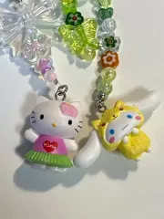 ハローキティ シナモンロール ビーズキーホルダー セット