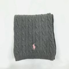RALPH LAUREN☆ ケーブルニット ストール膝掛け☆ レッド - メルカリ