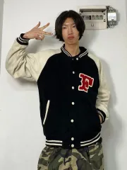 日本ヴィンテージ スタジャン ウール ジャケット XL