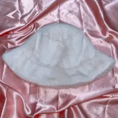 ヴィンテージ クリーム ファー 帽子