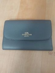 COACH コーチ 長財布 フラップ ロングウォレット ミントグリーン