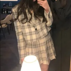 1回着用 ZARA チェック ブレーザー ジャケット (スーツ/セットアップ/セット)