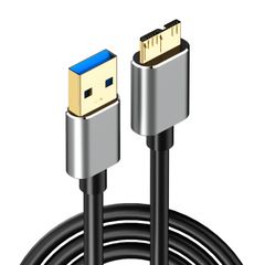 LUYING USB 3.0 Micro B USB Cable, 0.5M, Type A Male to Micro Type B Male, High-Speed ​​Transfer and Fast Charging, Compatible with External HDDs/SSDs, Hard Drives, HD Cameras, etc.