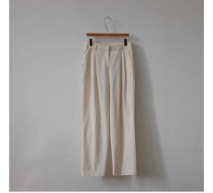極美品✨ルルウィルビー サスペンダー付ダブルクロスワイドパンツ ハイ 