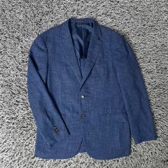 LARDINI 春夏チェック柄 ジャケット ネイビー サイズ50 - メルカリ