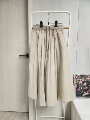 新品 アイボリー ウエストゴム パンツスカート s