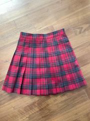 BURBERRY LONDON チェック柄プリーツスカート 赤 150A - メルカリ