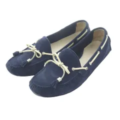コールハーン COLE HAAN ローファー モカシン スエードレザー 本革 8B 25.5cm ネイビー 紐飾り タッセル モカシン縫い /RI ■OS
