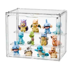 RYUBOF 大容量 フィギュアケース 透明展示ケース 収納ボックス コレクションケース 積み重ね可能 マグネット式ドア 大サイズ 仕切り付き ホコリ防止 おもちゃ飾り 靴 バッグ 本 保護ケース (M仕切り付き透明[ [M仕切り付き透明[36*27*14]]のサムネイル