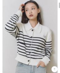 POLO コラボ】ブークレヤーンハーフスリーブコンパクトニット