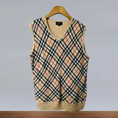 バーバリー ゴルフ ノヴァチェック カシミアコットン ベスト
