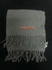 Acne Studios アクネストゥディオズ ウール フリンジ スカーフ グレー メランジ