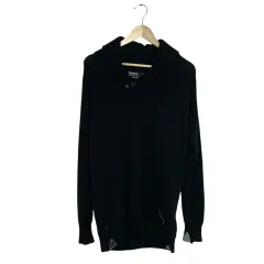 バブアー hoodie long knit Black M ニットワンピース 英国ヴィンテージのサムネイル