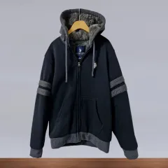 U S POLO ASSN 유에스폴로에센 ファー フード ジップアップ